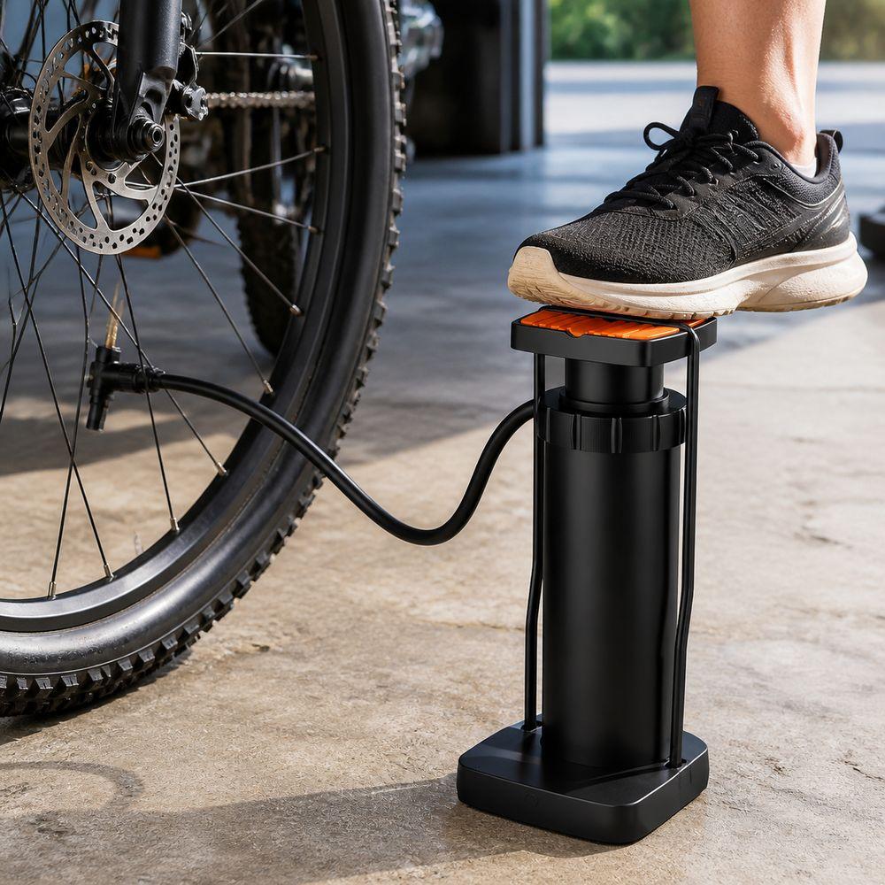Portable Foot Air Pump High Pressure Bike Floor Pump New Bicycle Tire Pump Motorcycle Tires