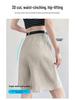 High-Waisted Tencel Linen Wide-Leg Shorts - Casual A-line Summer Style for Women
