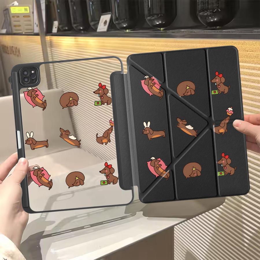 Cartoon Cat Dog Tablet Case For iPad Pro 11th 10th 9th 8th 7th 12.9inch Pro 2025 Air 4 5 M3 M2 1 2 M4 11inch Mini 6 7 Holder