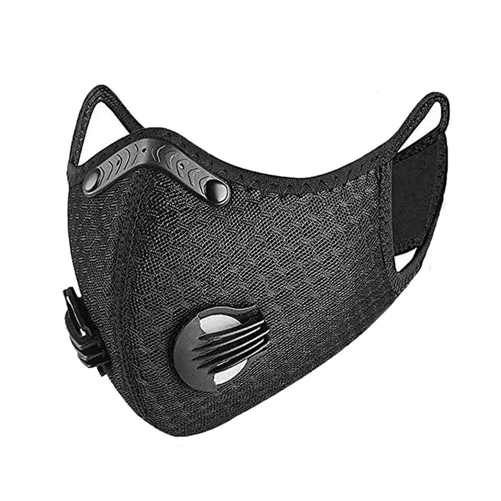 

For Outdoor Activities Cycling Face Mask Windproof Dust Sport Mask With Activated Carbon Filter Breathable Cold Resistant Unisex чёрный