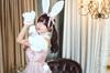 Clearstone Lumi Papier Halloween Doll Bunny Costume for Women, Pink