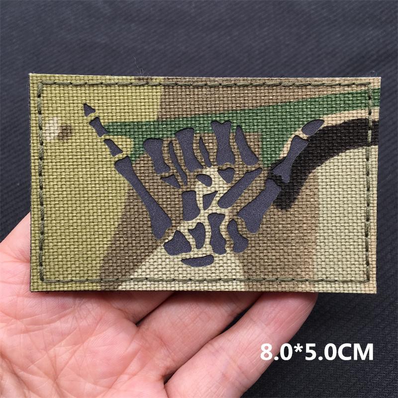 Multicam Ir Tactical Patches Blood Type Reflective Lsrael Flag Patches On Backpack Clothing Outdoor Badges Hookloop