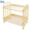 Scaffale Multifunzionale in Plastica a 2 Piani Organizer per Trucco per Skincare Ufficio Cucina Camera da Letto Bagno Scaffale Vuoto a Due Strati