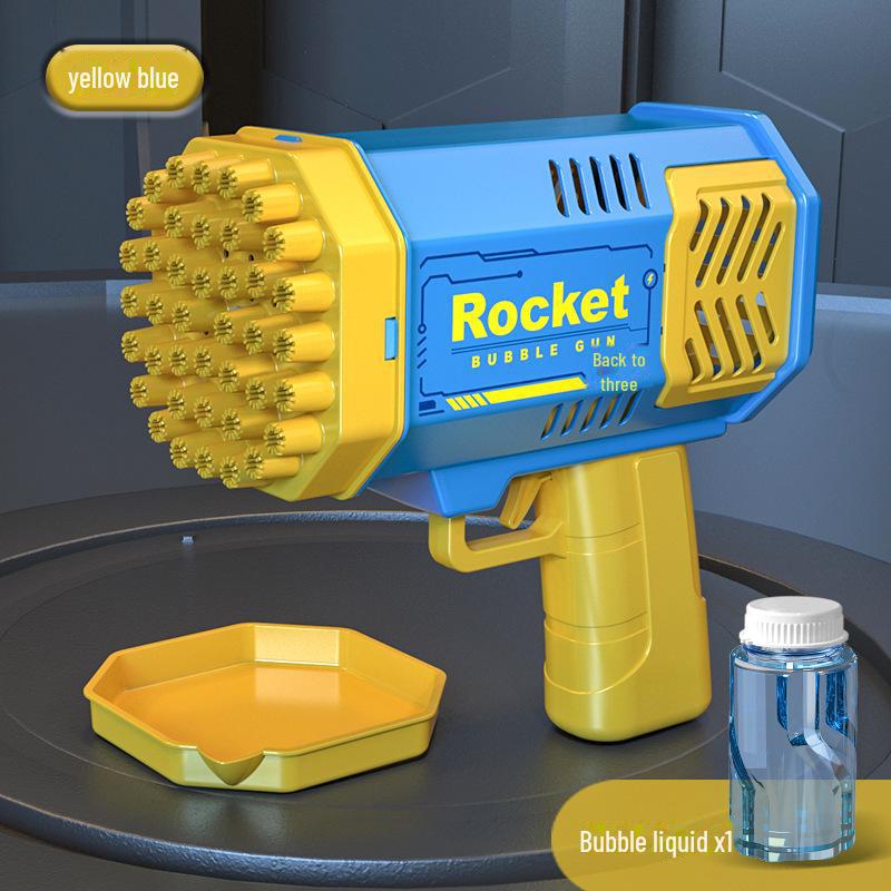 40-Hole Electric Bubble Rocket Toy for Kids
