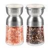 VKCHEF Pepper External Japanese with Set of Rock Salt Adjustable Ceramic Stainless Steel for Grinding Crystal Sichuan and Other Easy To Convenient