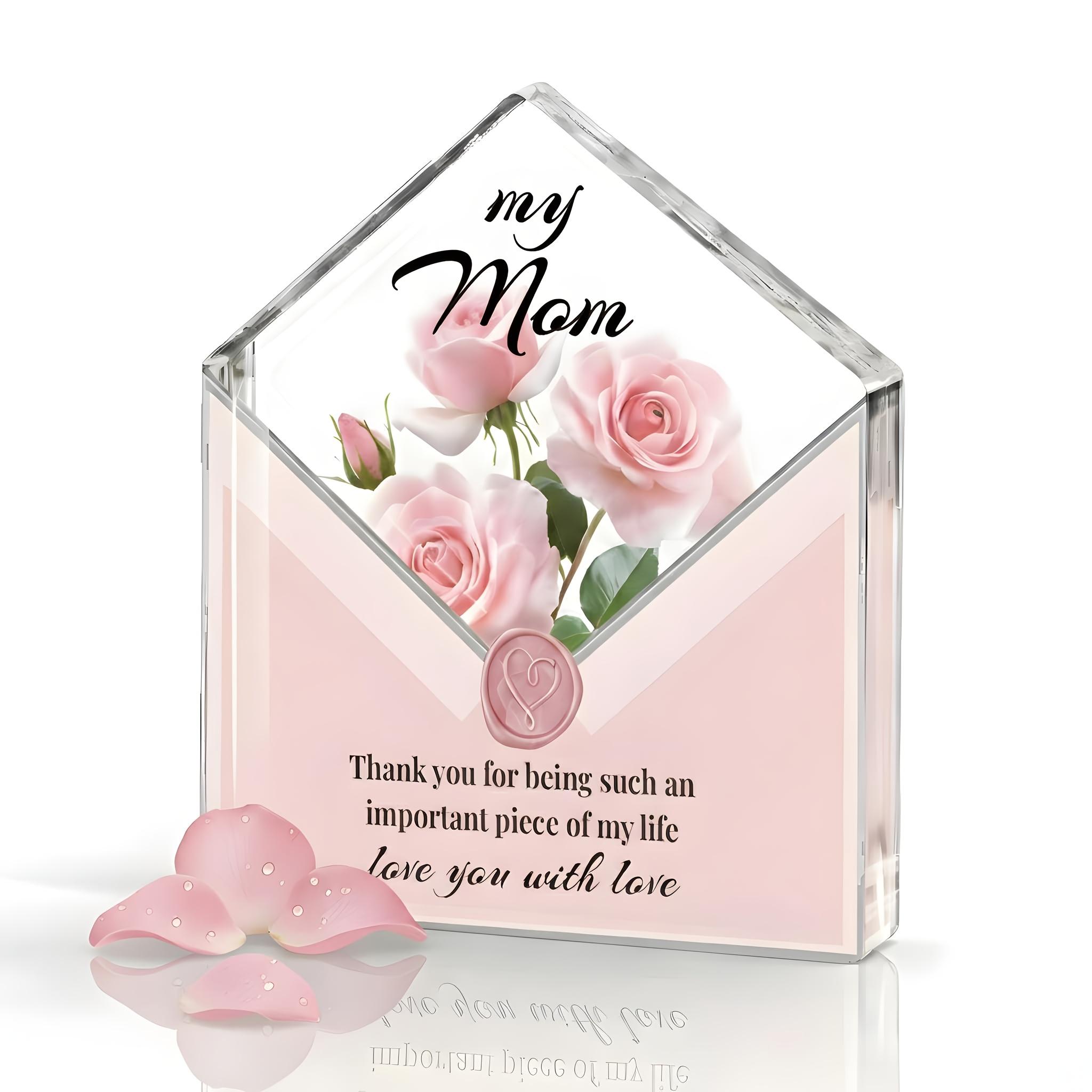 

1pc Cute Desktop Decoration Gift for Mom from Daughter or Son, Perfect for Birthday, Christmas, or Mother s Day - Acrylic Material - Acrylic Desktop 9*10.5cm