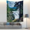 Anpassbares Naturwald-Wasserfall-Landschafts-Wandteppich-Dekorations-Wandbild-Wandteppich Wohnzimmer Leinwand-Wand-Wandteppich