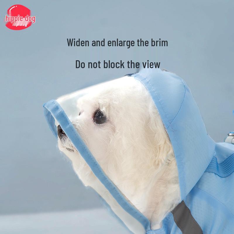 Waterproof Four-Legged Raincoat for Small Dogs - Full Coverage Pet Rainy Day Wear for Bichon, Teddy, and More.