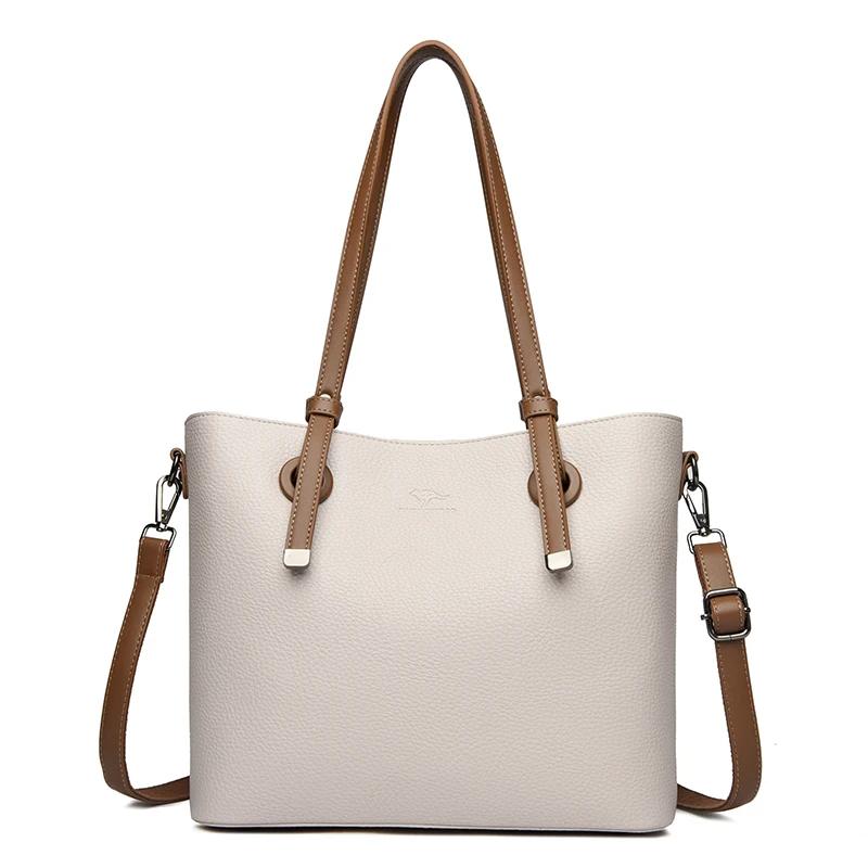 Women Shoulder Bags Luxury Designer High Quality Leather Shoulder Messenger Commuting Tote Bag Large Handbag Purses for Female