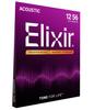 ELIXIR NANOWEB Phosphor Bronze Acoustic Guitar Strings, Light Medium, .012-.056, #16077 [Official Japanese Product]