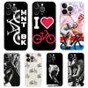 For iPhone 15 16 14 13 12 Mini 11 Pro Max XS X XR SE 7 8 Plus Silicone Clear Cover Mountain Bike Cycling Art Luxury Phone Case