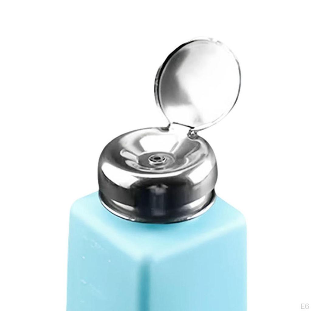 Liquid Dispenser with Pump for Nail Polish Remover, Refillable Container In Blue