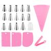 Baking Tools Set with Piping Nozzles and Bags - 20 Piece Decorating Kit for Cakes, Cupcakes and
