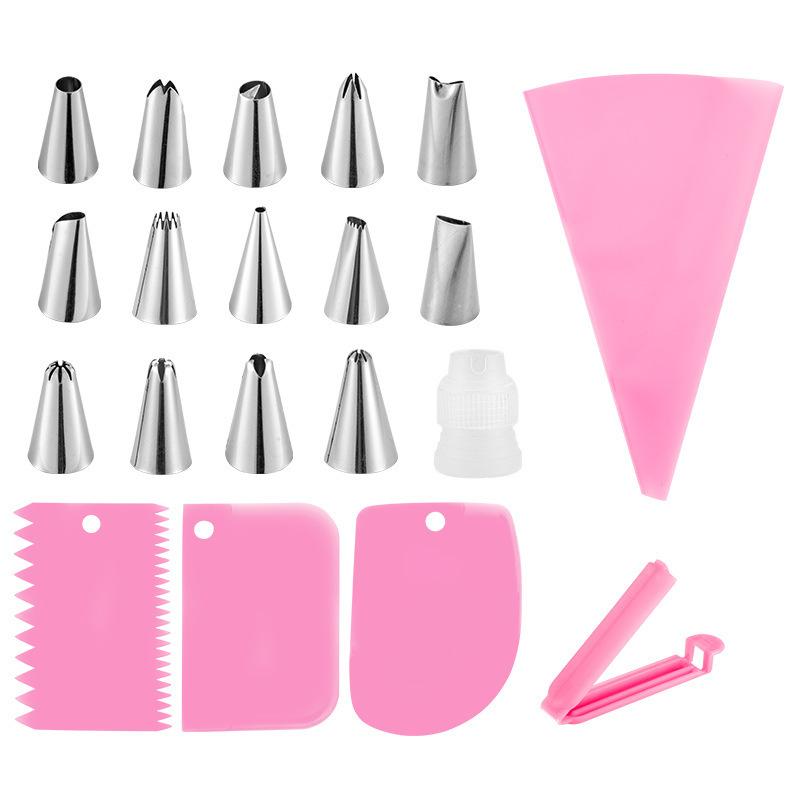 Baking Tools Set with Piping Nozzles and Bags - 20 Piece Decorating Kit for Cakes, Cupcakes and