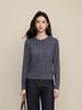 Romantic Cherry Embroidered Wool Knit Cardigan - Women's French Style
