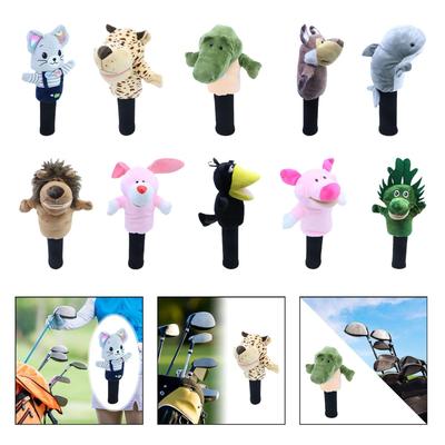 Soft Plush Animal Golf Wood Driver Headcover Lightweight Anti Scratch Lovely Golf Wood Head Cover Protector Golf Accessories