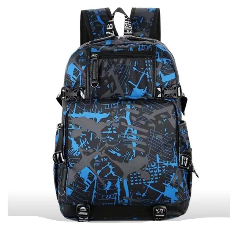 2023 football star Mbappe USB large capacity youth student schoolbag men and women leisure travel shoulder back