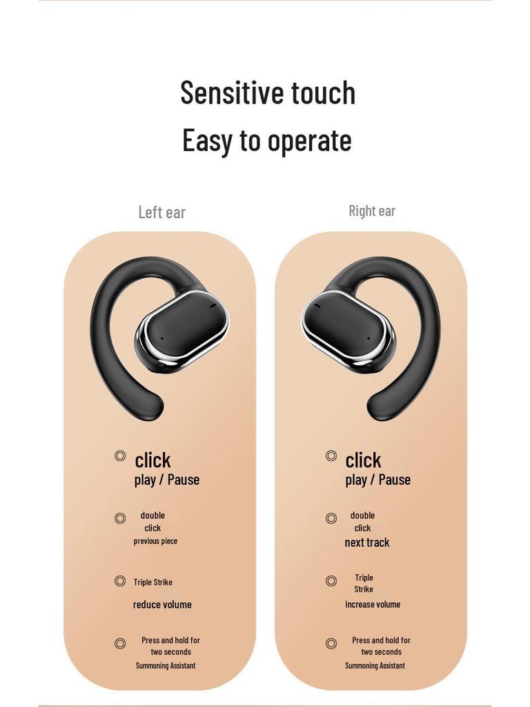 X93 Ear-Hook Bluetooth 5.3: High-Quality Sound, Comfort Fit, Smart Display, Long Battery Life, Universal Model