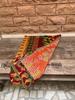 Handmade Kantha Quilt Throw: Vintage Sari Patchwork, Reversible Boho Blanket