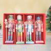 Beautifully Crafted 12CM Wooden Nutcracker Ornaments for Festive Use