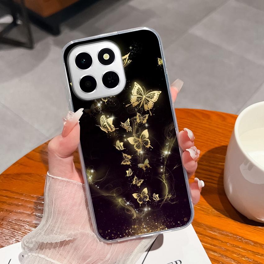 Für Huawei Honor X8a X7a X8c X6c 400 Pro Handyhüllen Niedliches Astronautenmuster Luxuriös Transparent Stoßfest Silikon Linsenschutzhülle Für Huawei Capa