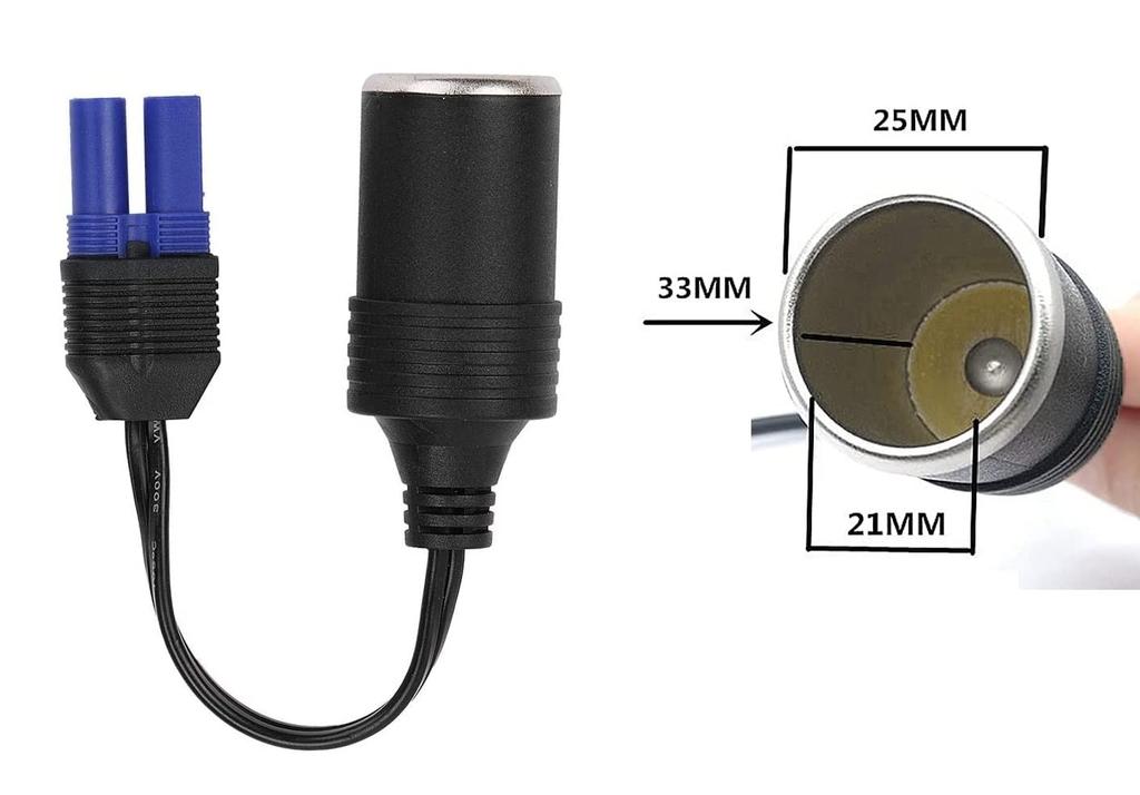 Sound Wave Motor [EC5 Jump Starter to Cigarette Lighter Socket (Female) Convert Cable] EC-5