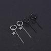 Titanium Steel Earrings Men Temperament Trendy Earrings Korean Women Long Tassel Chain Earrings