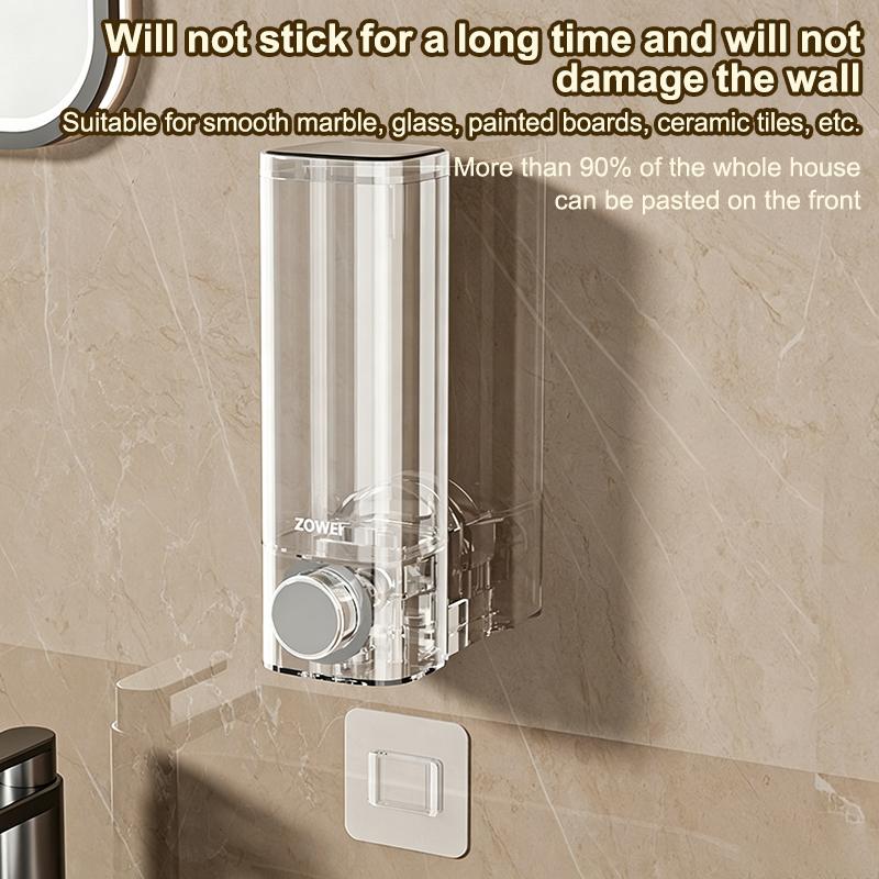 Transparent Wall-Mounted Hand Sanitizer Dispenser 500ML Large Capacity Non-Drip Soap Holder for Home Bathroom