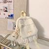 Adorable Candy Color Backpack with Korean Pendant - Milky Macaron Shades for Students