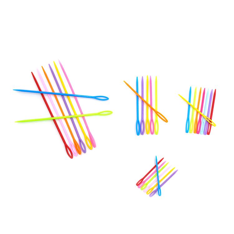 Hot Sale 200Pcs/Bag 15cm Colorful Plastic Knitting Needle Sewing Yarn Needles for Hand Knitting Yarn