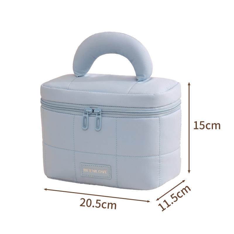 Large Capacity Portable Travel Cosmetic Bag Women's Handheld Soft Makeup Brush Storage Pouch Casual Toiletry Organizer Bags