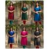 Indian Designer Fandy Satin Kurta Women's Office Wear Top Tunic Kurti Dress