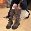 Women's shoes leg thick savior autumn adjustable knight boots oversized leg circumference boots increased by 5cm