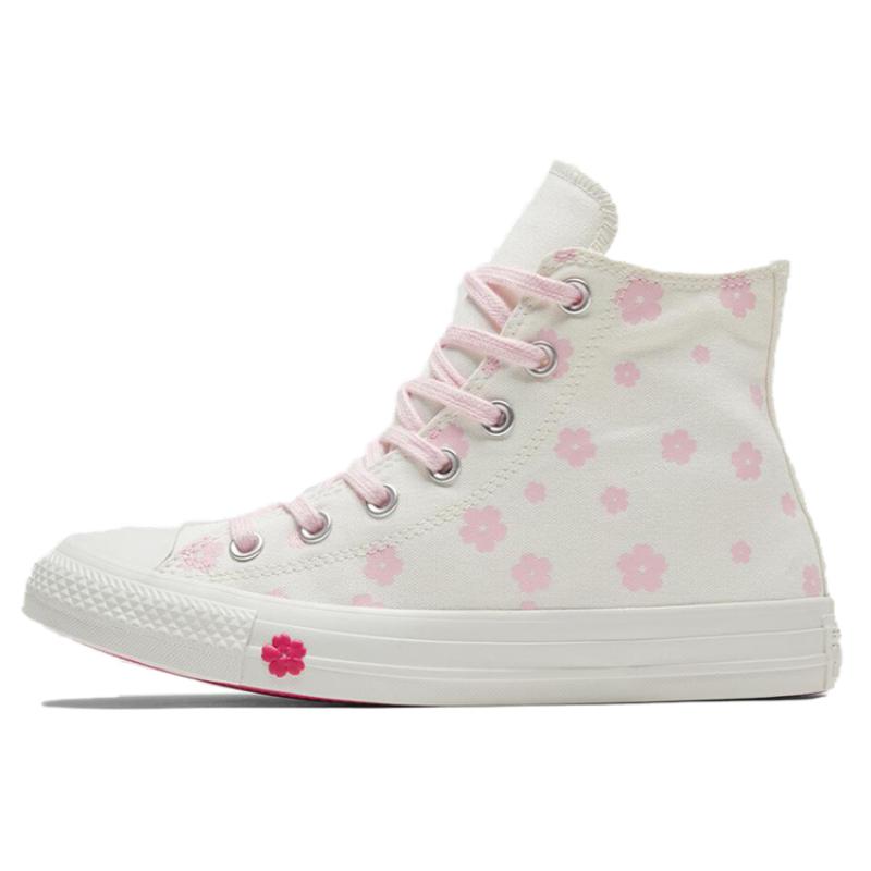 

Converse Chuck Taylor All Star Круглый носок На шнуровке Нескользящие Износостойкие Высокие парусиновые Женские Белые 37.5