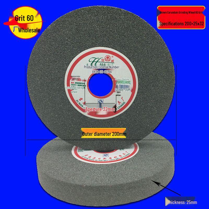 Multi-Material Grinding Wheel: White Corundum, Brown Corundum, Green Silicon Carbide - Perfect for Bench Grinders and Knife Sharpeners