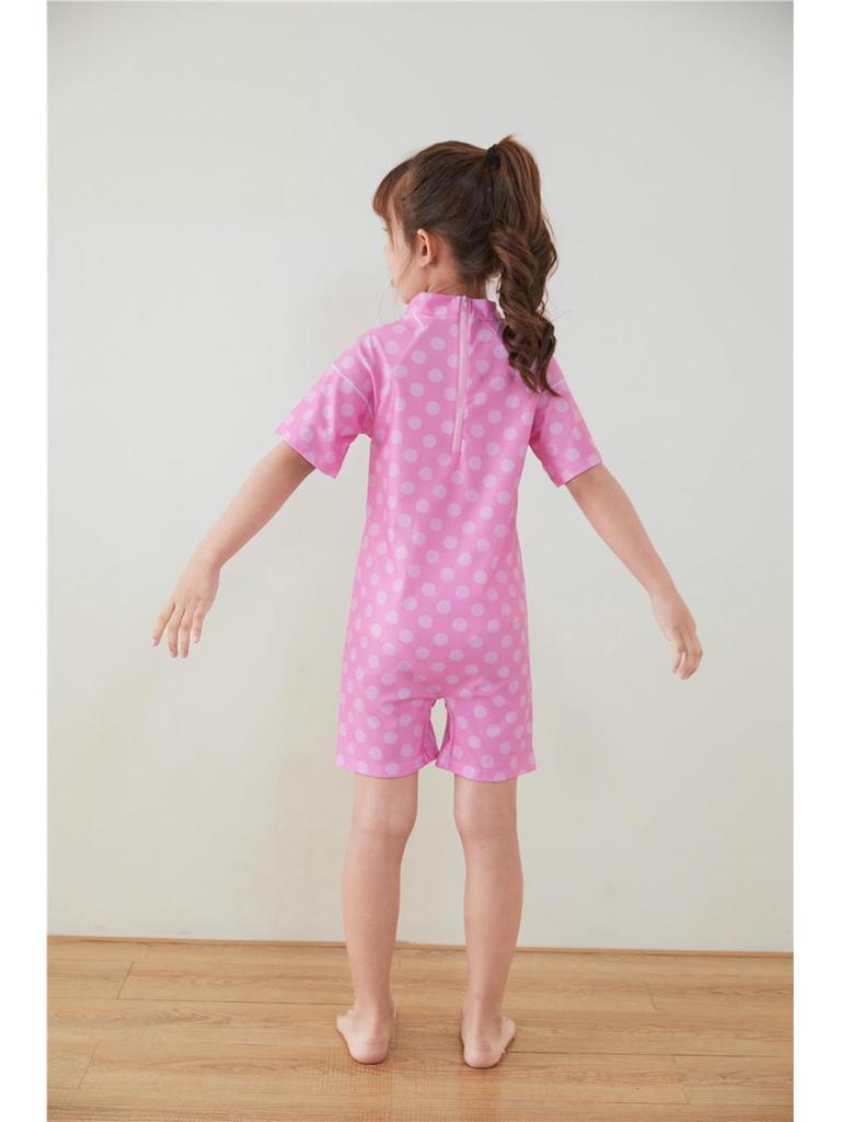 Girls' Surf Swimsuit Set with Cap