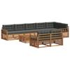 Outdoor Sofa Set with Cushions 9 Pcs Natural and Anthracite