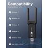 Wifi Dongle,1200Mbps USB WI-FI Adapter Dual Band 5.8GHz / 2.4Ghz Mini Wireless Network for Windows XP/Vista/7/8/10 Mac OS X 10