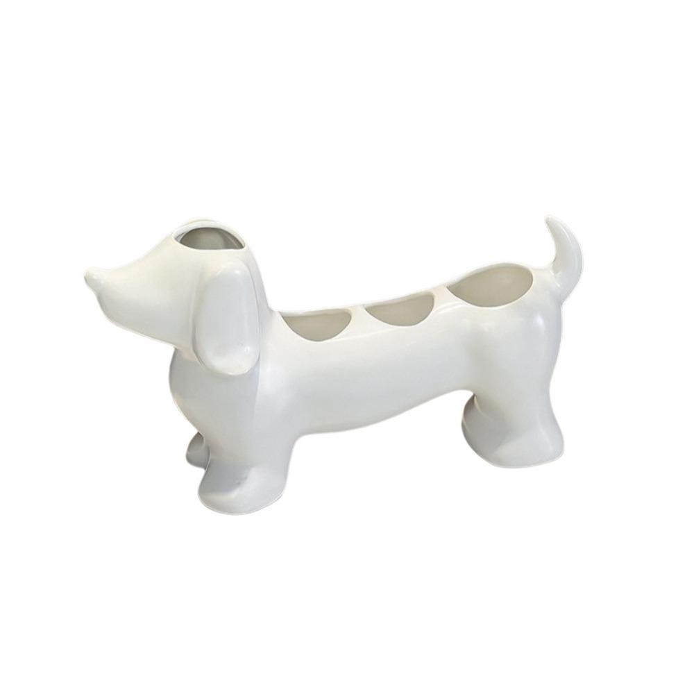 Space Saving Dachshund Toothbrush Holder Ceramic Electric Toothbrush Holder  Sink