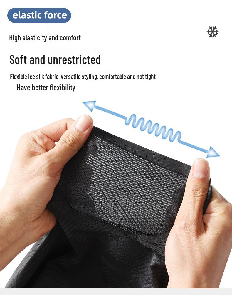 UV Protection Ice Silk Neck Gaiter Face Mask, Breathable and Seamless for Cycling – Unisex