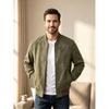Men S Casual Autumn Winter Large Size Suede Bomber Jacket Long Sleeve Coat