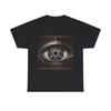 Unisex Adult T Shirt Art Deco Nouveau Iris Void Trippy Eye Eyeball Black