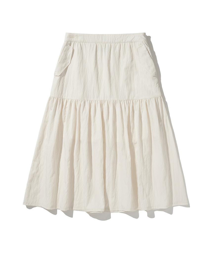 Hilliment Women'S Olive Long Skirt (Ivory)