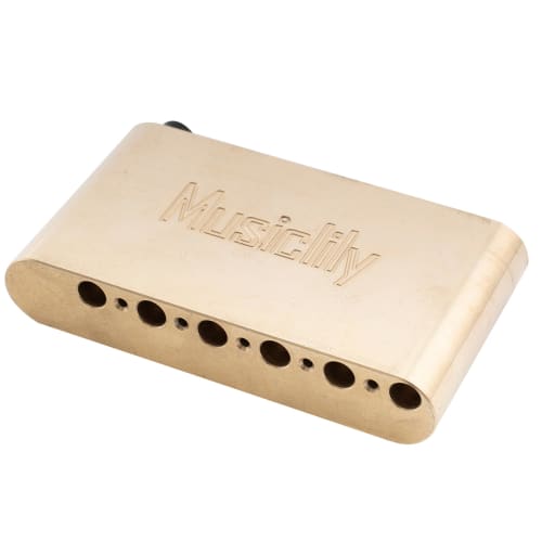 Musiclily Ultra Brass 41mm Tremolo Block (10.5mm String Pitch) for PRS SE-Style Electric Guitar Tremolo Bridges