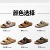 Thick-soled 2 Summer Outer Slippers Women's Matte Cork Boken Sandals Non-slip One-word Drag Tide
