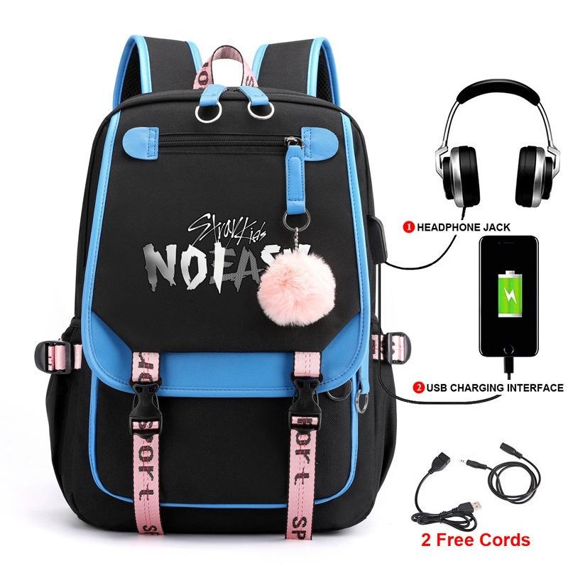 Korean Style Straykids Backpack Student Bag Men S And Women S Fashion Backpack Travel Bag Usb Computer Bag Backpack