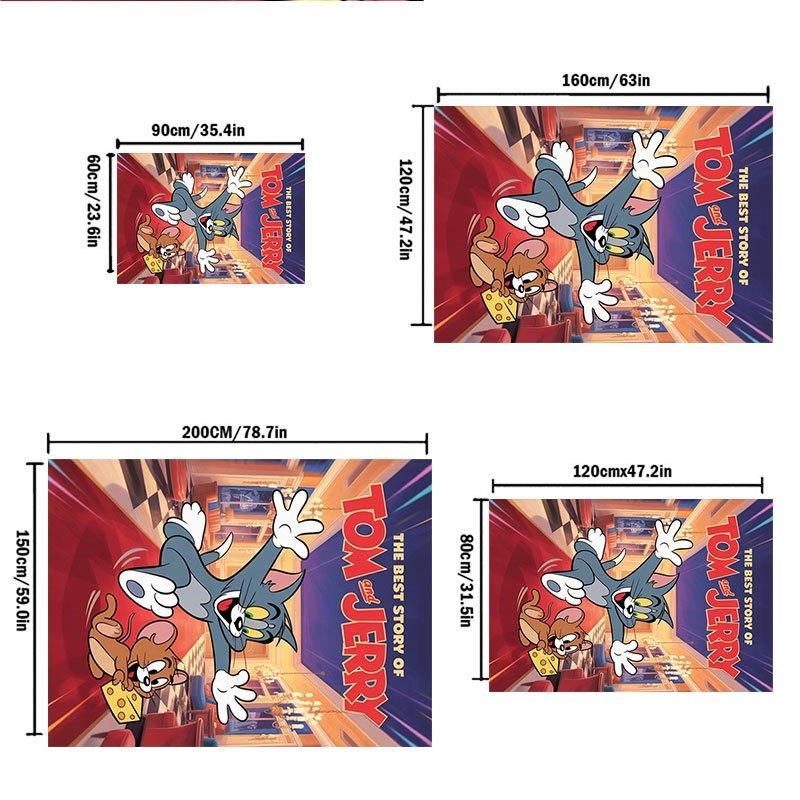 Die beste Geschichte von Tom & Jerry: Klassische Cartoon-Abenteuer Büro-Matte Heim-Dekoration Geschenk für Halloween & Weihnachten LD117