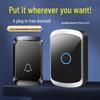 Waterproof Wireless Doorbell - Battery-Powered, No Plug Needed.