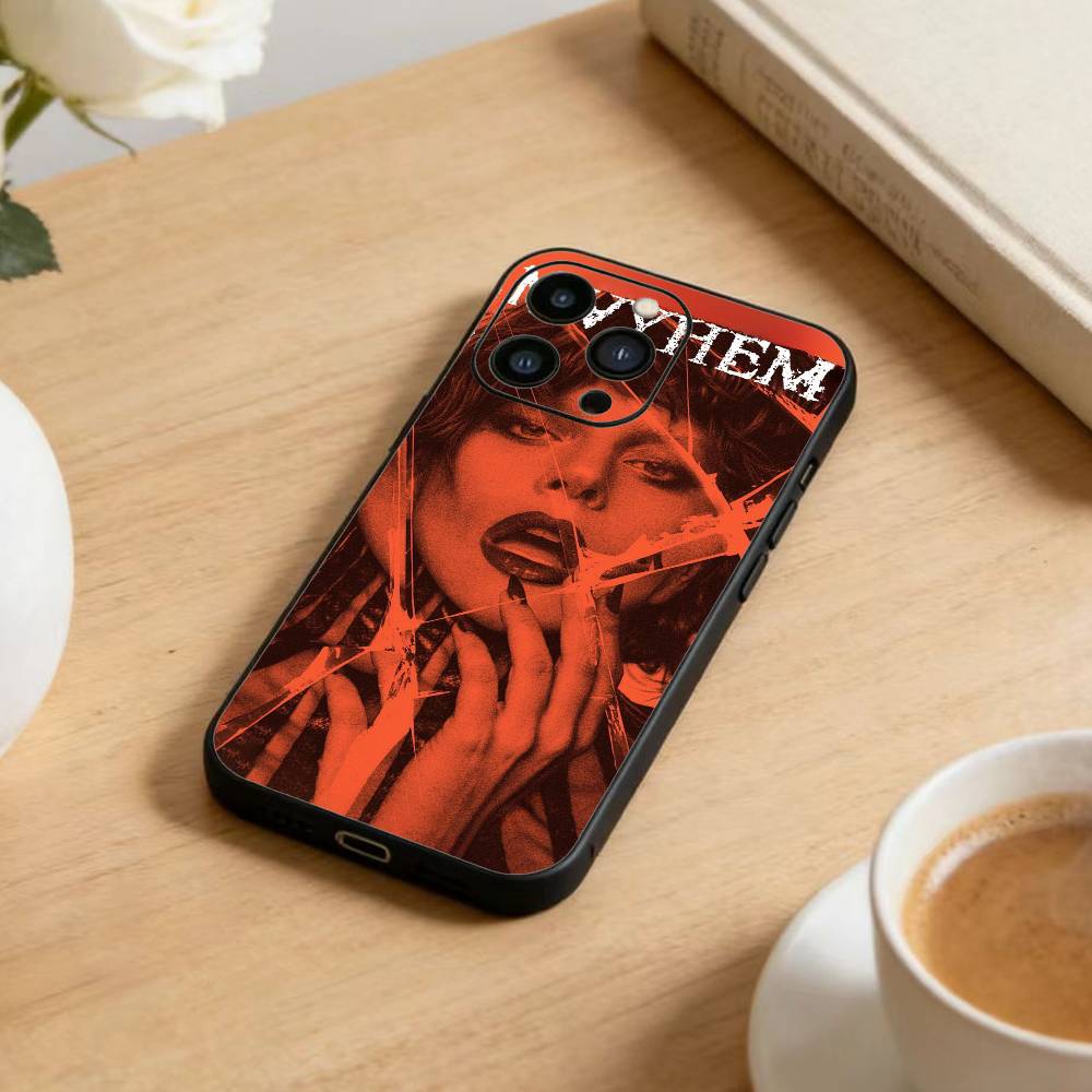 D-Lady Gaga  Phone Case For iPhone17,16,15,14,13,12 Plus,Max Soft Silicone Black Cover