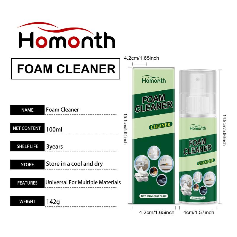 100ML Auto Innenraum Schaumreiniger Polster Fleckenentferner Erneuert Ledersitze für Auto Zuhause Ausbleichfrei Quick Detailing